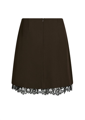 Brigitte structure lace skirt Dark Brown Neo Noir 